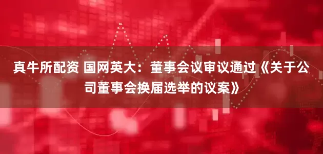 真牛所配资 国网英大：董事会议审议通过《关于公司董事会换届选举的议案》