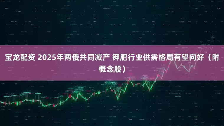 宝龙配资 2025年两俄共同减产 钾肥行业供需格局有望向好（附概念股）