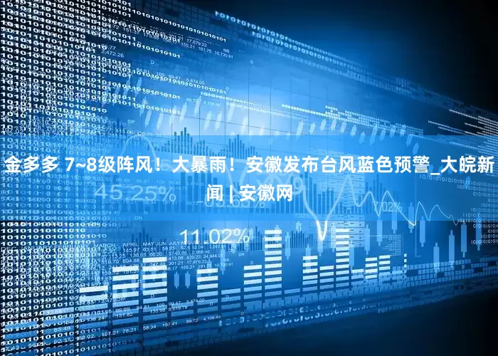 金多多 7~8级阵风！大暴雨！安徽发布台风蓝色预警_大皖新闻 | 安徽网
